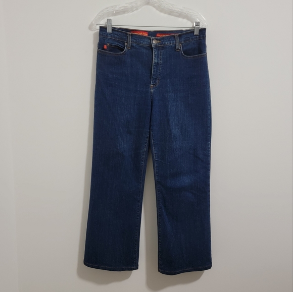 NYDJ Tummy Tuck Control Wide Leg Dark Wash Jeans Size 10
